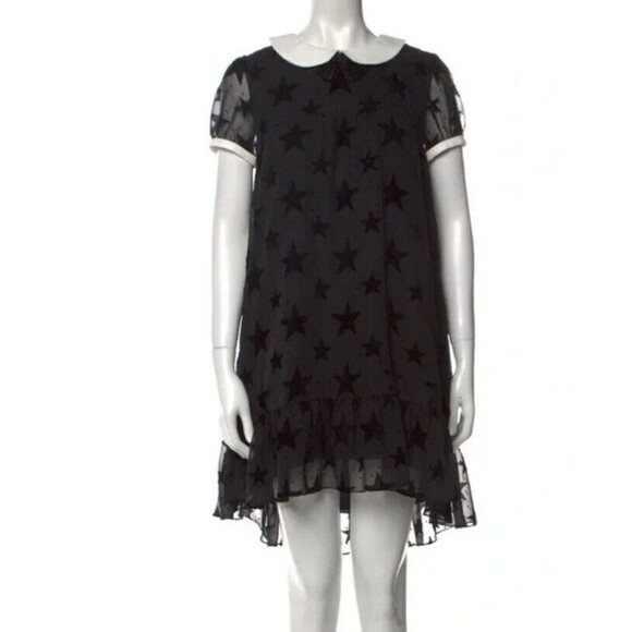 New Saint Laurent Burnout Star Embellished Dress F38 - Picture 5 of 9